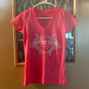 Universal Studios ladies T-shirt, size medium, pink—-VACATION READY